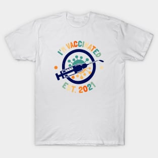 I'm Vaccinated Retro Colors T-Shirt